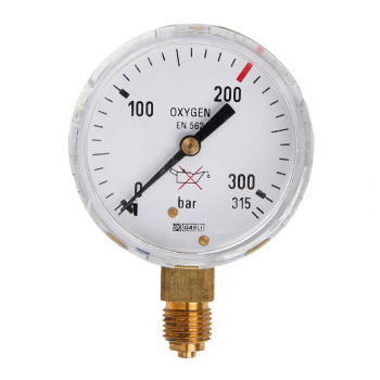 Μανόμετρο Φ.63 κάθετο 1/4" οξυγόνου